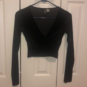 Velvet crop top